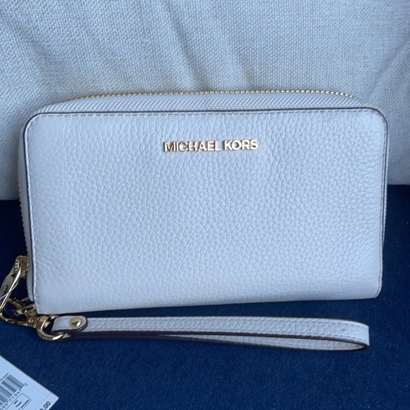 Michael Kors Jet Set Travel Lg Flat Multifunctional Phone Case-Wristlet-Wallet - Picture 15 of 16